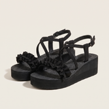 Zinnia Comfortable Platform Wedge Sandals — MUerBlack5CM variant