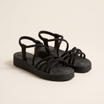Zinnia Comfortable Platform Wedge Sandals — XDBlack 3cm variant